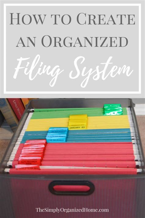 Create An Organized Filing System The Simply Organized Home