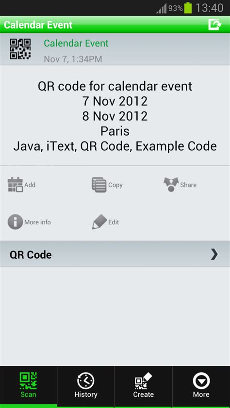 Create Calendar Event QR Code in Java iText PDF Example ThinkTibits!