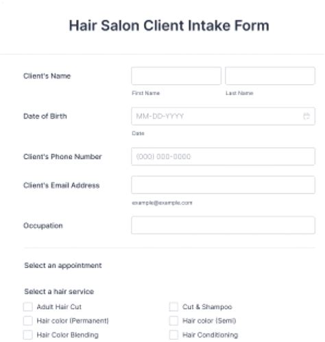 Create Client Intake Form For Free Jotform