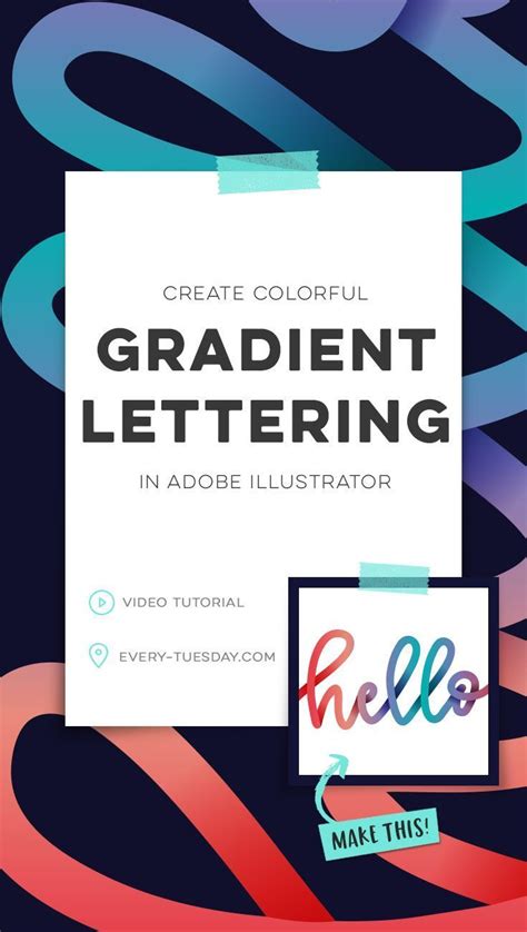 Create Colorful Gradient Lettering in Adobe Illustrator EveryTuesday