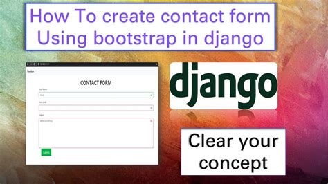 Create Contact Form in Django for any website Contact Form with
