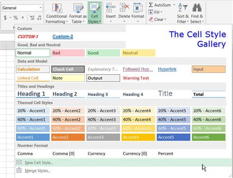 Create Copy and Modify Custom Cell Styles in Excel
