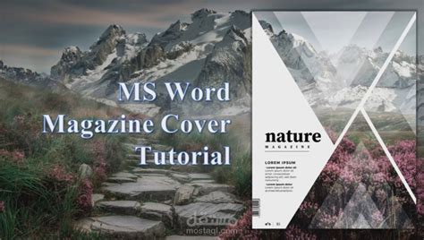 Create Cover Page in Microsoft Word Natural Magazine Cover Designing