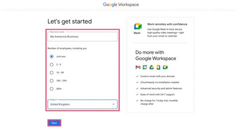 Create Google Workspace Account