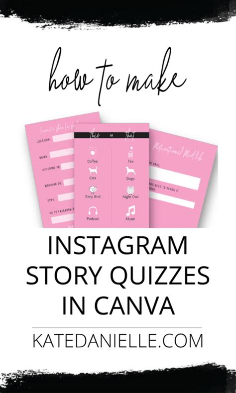 Create Instagram Story Quizzes in Canva Kate Danielle Creative