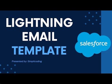 Create Lightning Email Template in Salesforce YouTube