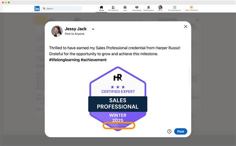 Create Linkedin Certification Badge