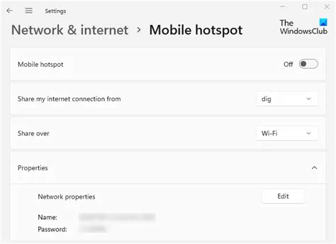 Create Mobile Hotspot Change Hotspot Name Password In Windows 11