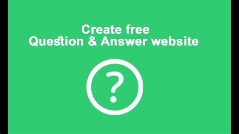 Create Question And Answer Website