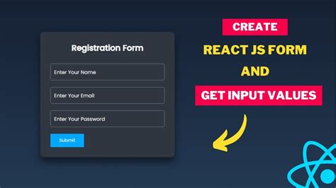 Create Registration Form In React JS Get Input Values YouTube
