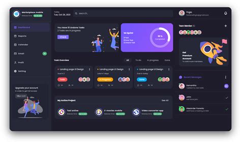 Create Responsive Dashboard Project Management Design Using Flutter