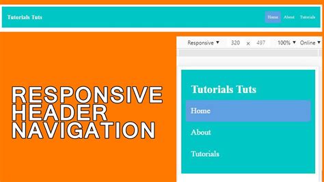 Create Responsive Header using HTML CSS Tutorials Tuts YouTube