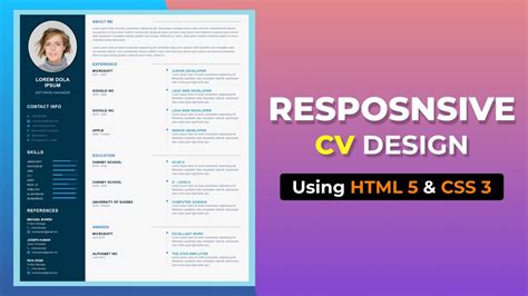 Create Resume/CV Website Using HTML and CSS …