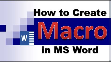 Create Simple Macros in Word Microsoft Word Tutorials