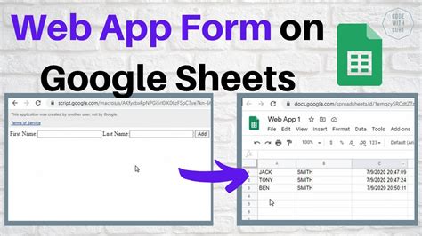 Create Web App Form on Google Sheets using Google Apps Script YouTube