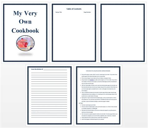 Create Your Own Free Printable Cookbook Free Printable