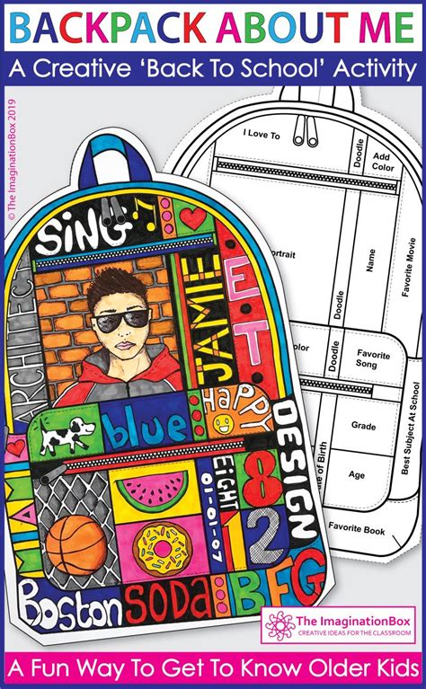 Create a ‘Backpack About Me’! Get to know upper elementary and middle