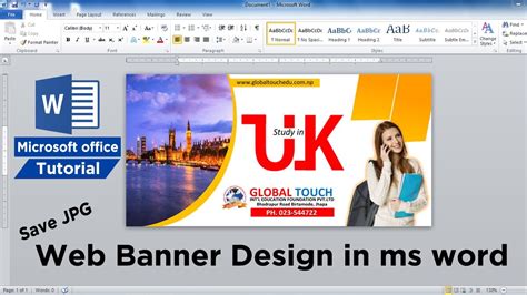 Create a Banner Design MS Word Tutorial SUCCESS 360 YouTube