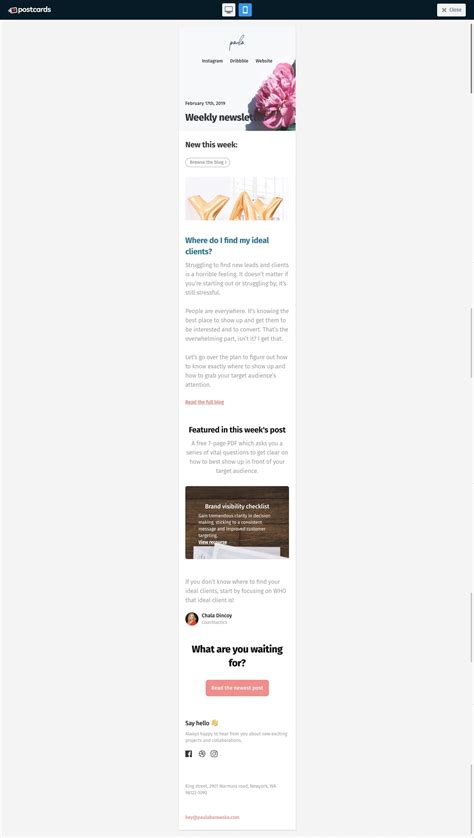 Create a Beautiful and Responsive HTML Email Template with Postcards