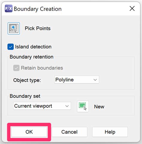 Create a Closed Hatch Boundary - Land F/X