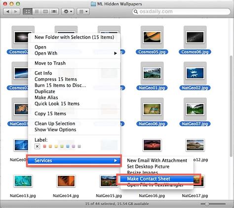 Create a Contact Sheet of Thumbnails with Automator in Mac OS X
