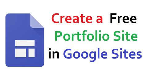 Create a Free Portfolio Website with Google Sites Full Tutorial YouTube