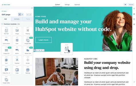 Create a Free Website with a DragandDrop Builder HubSpot