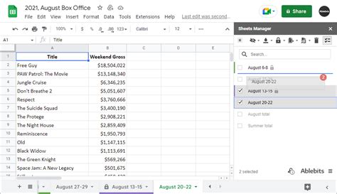 Create a Google Sheet, Make Multiple Tabs, Use the Search Function, and