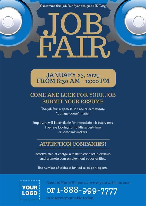 Create a Job Fair Flyer with Editable Templates