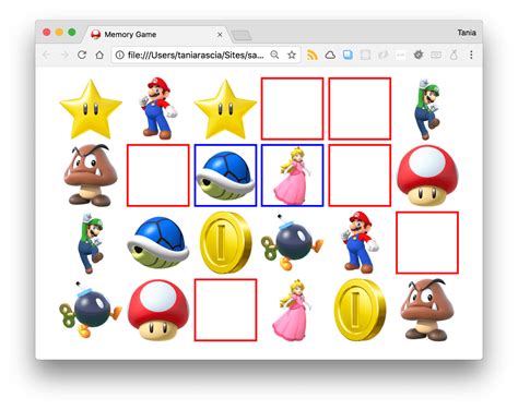 Create a Memory Game (ala Super Mario 3) with JavaScript Tania Rascia