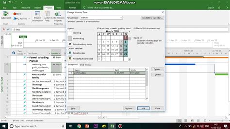 Create a Project Calendar on MS Project 2016 YouTube