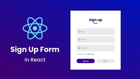 Create a Stunning SignUp and Login Form with React StepbyStep Tutorial
