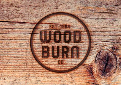 Create a Text Burnt on Wood in