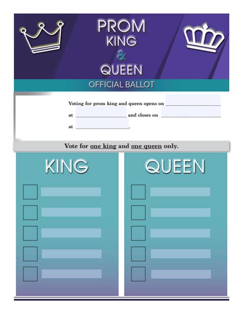 Create a form in Google Docs to have students vote on Prom King/Queen, Senior