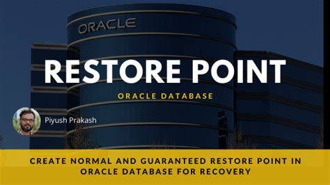 Create a guaranteed restore point - OracleDocs.com