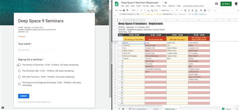 Create a seat booking form with Google Forms, Google Sheets and Google