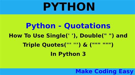 Create a string in Python (single, double, triple quotes, str())