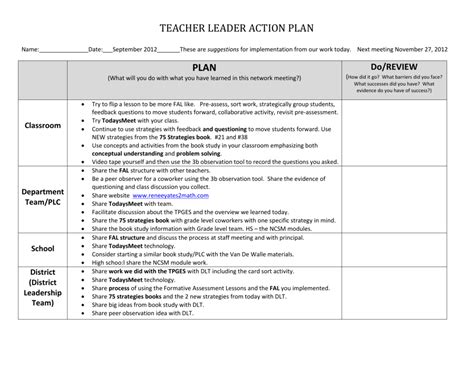 Create an Effective Teaching Action Plan
