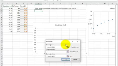 Create an Excel Chart of PositionTime Data YouTube