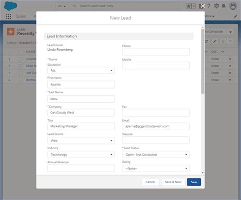 Create and Convert Leads Unit Salesforce Trailhead