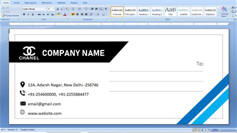 Create and Customize Envelopes in Microsoft Word