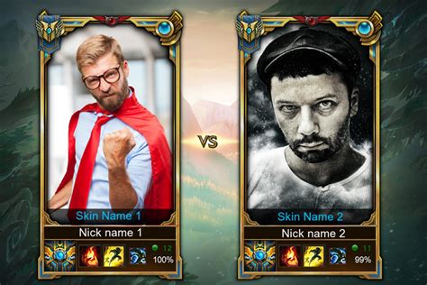 Create and Download LoL Avatar VS Challenge Style