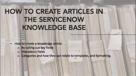 Create and publish a knowledge article - IT Help