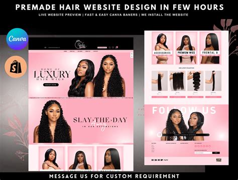 Create beauty hair extension website hair extension shopify …