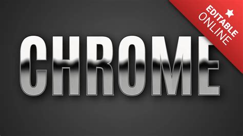 Create chrome text.  Fast, free, and tailored to your voice.  This metallic chrome typogr...