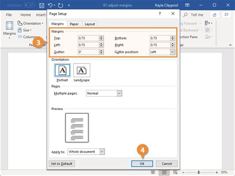 Create custom margins Microsoft Support