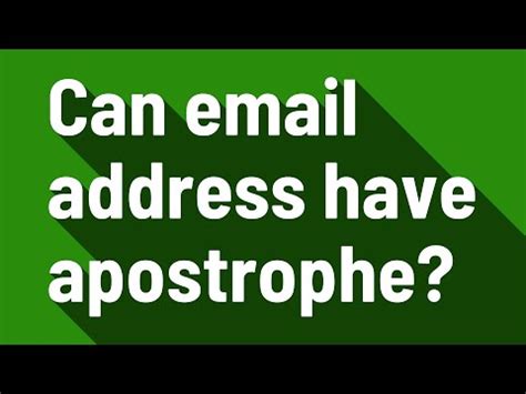 Create email address with apostrophe.  Enter your search criteria.  Tr...