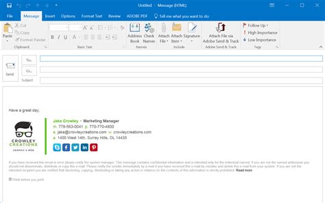 Create email signature in outlook. Select all the elements of the signature, right-click and choose Copy. On the Message tab, in the Include group, select Signature > Signatures. Choose New and type a name for your signature. For example: "Business" or "Personal". In the Edit signature field, right-click and select Paste. Your signature is now displayed in the field. 