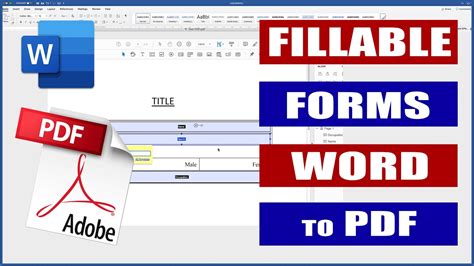 Create fillable pdf from word. To create fillable pdf from Word is very useful when sharing a document online or offline with others. If the document is in PDF format, users can view the document regardless of the word processor they use. The PDF format also avoids format errors that are very common in other document formats. 