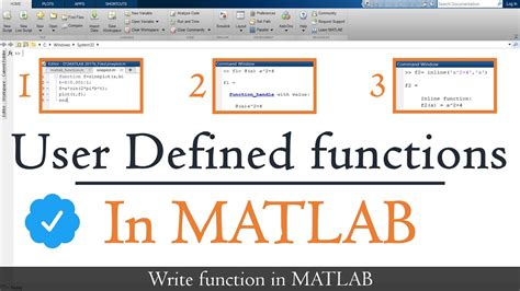 Create function matlab.  MATLAB also allows the users to To define a function, we use ...